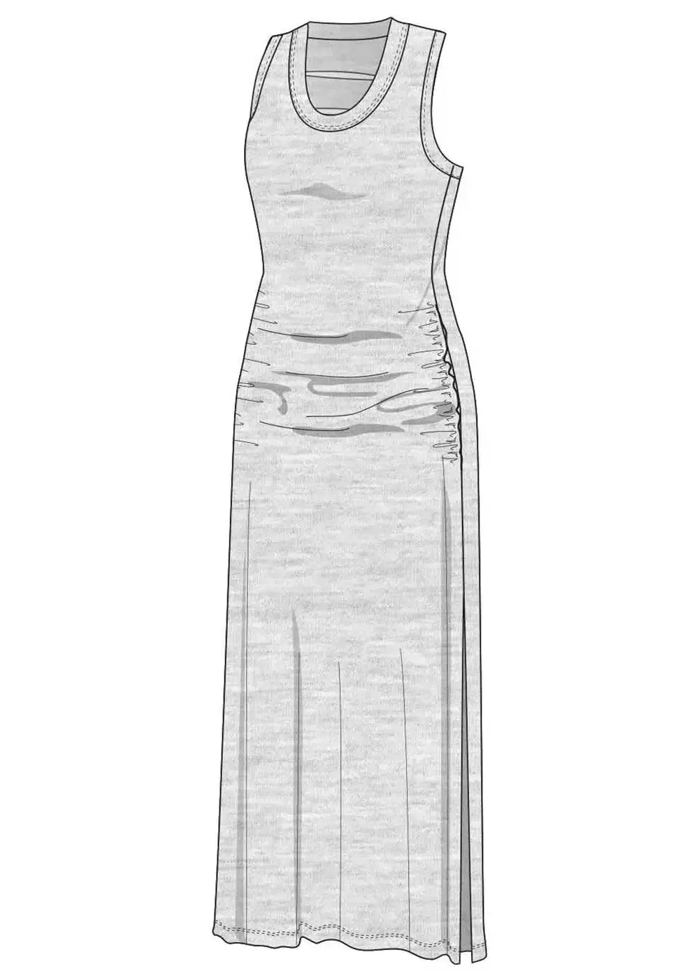 ELEKTRA LONF BAMBOO DRESS VECTOR