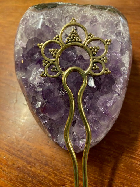 gold petal hair pin tantrika jewellery australia 