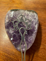 silver petal hair pin tantrika jewellery australia 