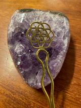 gold seed of life hair pin tantrika jewellery australia 