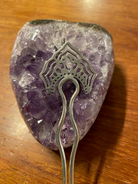silver shakti hair pin tantrika jewellery australia 