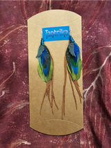 Isabella Feather & Leather Earrings