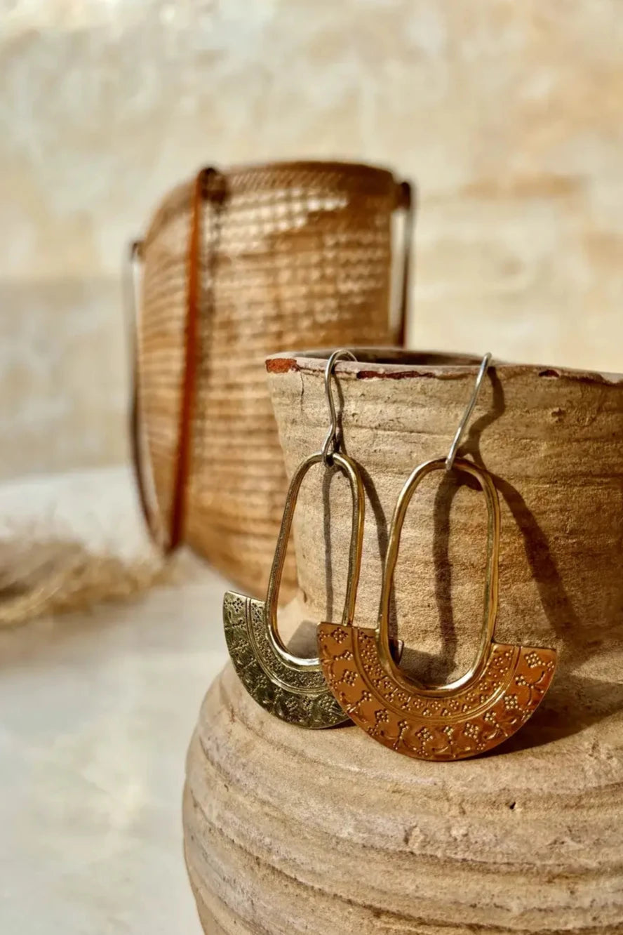 khani brass earrings 