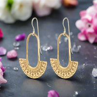 khani  brass earrings by Nakila