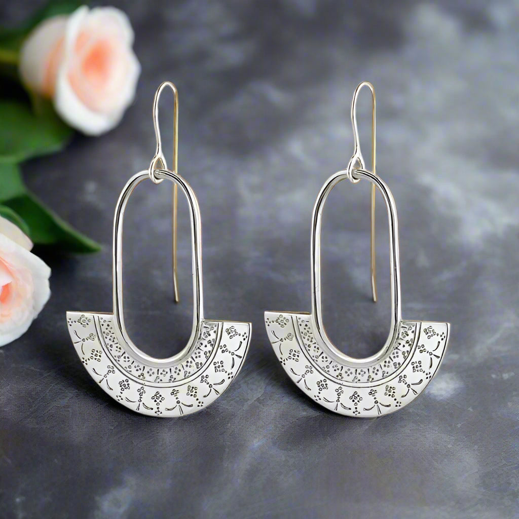 khani silver brass earrings 