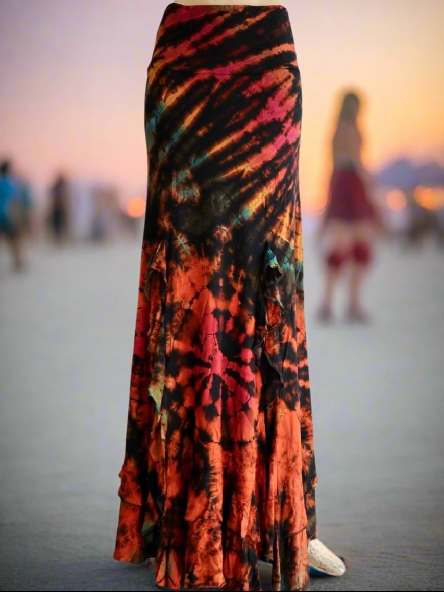 lala ruffle skirt with splits