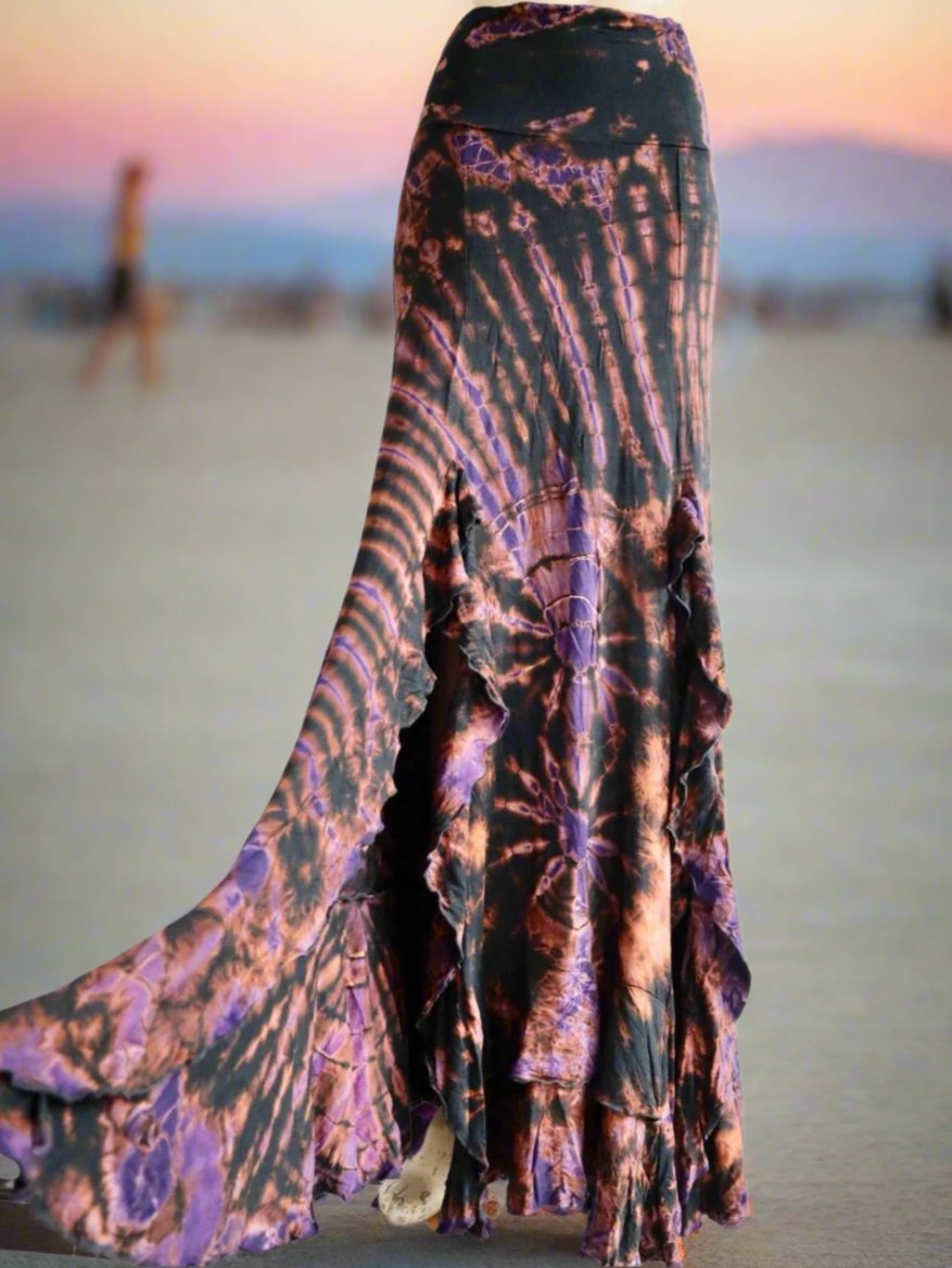 lala ruffle skirt with splits