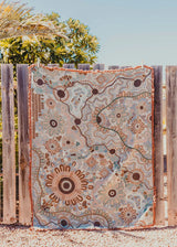 Lead The Way Indiginous Art Throw Rug Recycled Cotton Tantrika Australia Sustainable Fashion