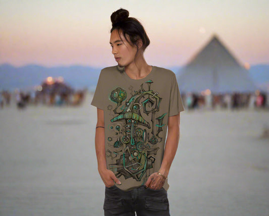 mens marwin print cotton t-shirt by plazmalab