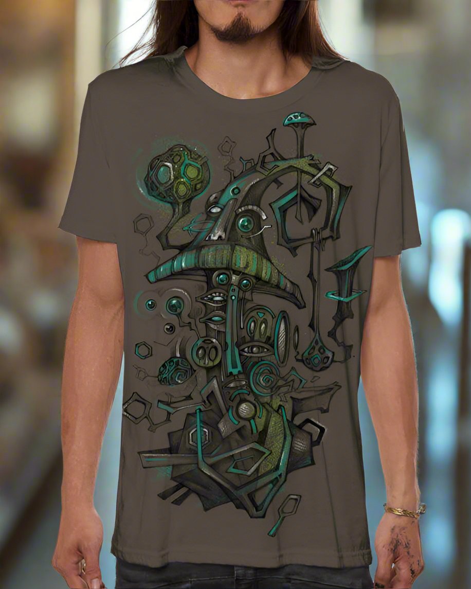 plazmalab marwin olive green mens tshirt tantrika festival wear australia