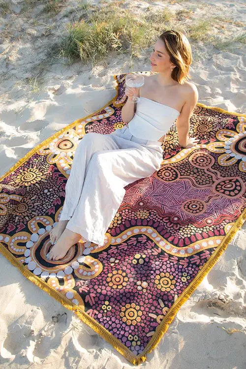 Mingaan 100% Recycled Cotton Knitted Throw Rug