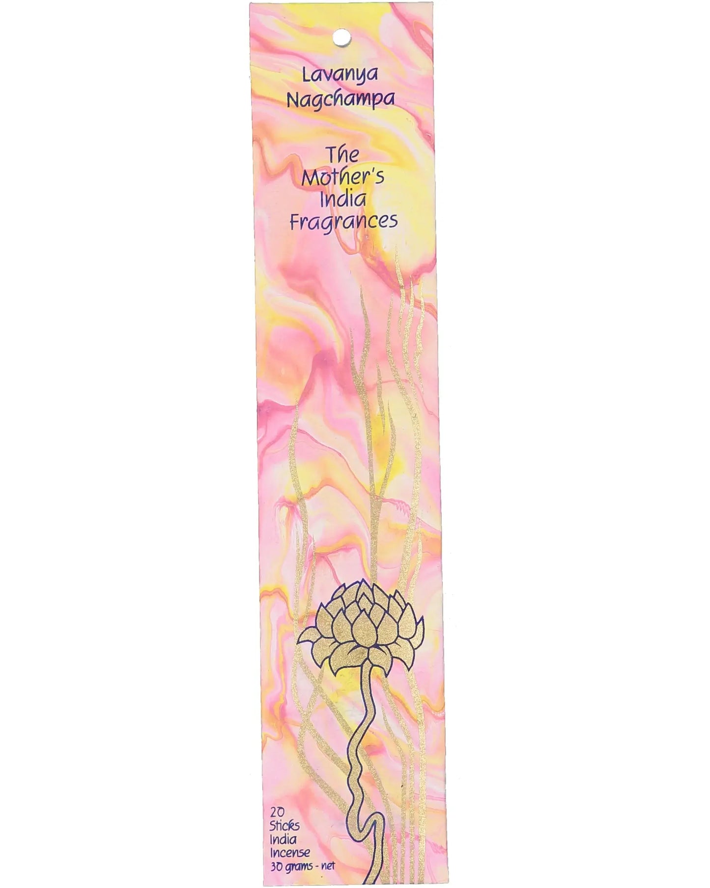 Lavanya Nagchampa Real Incense by The Mother's India Fragrances Tantrika Australia