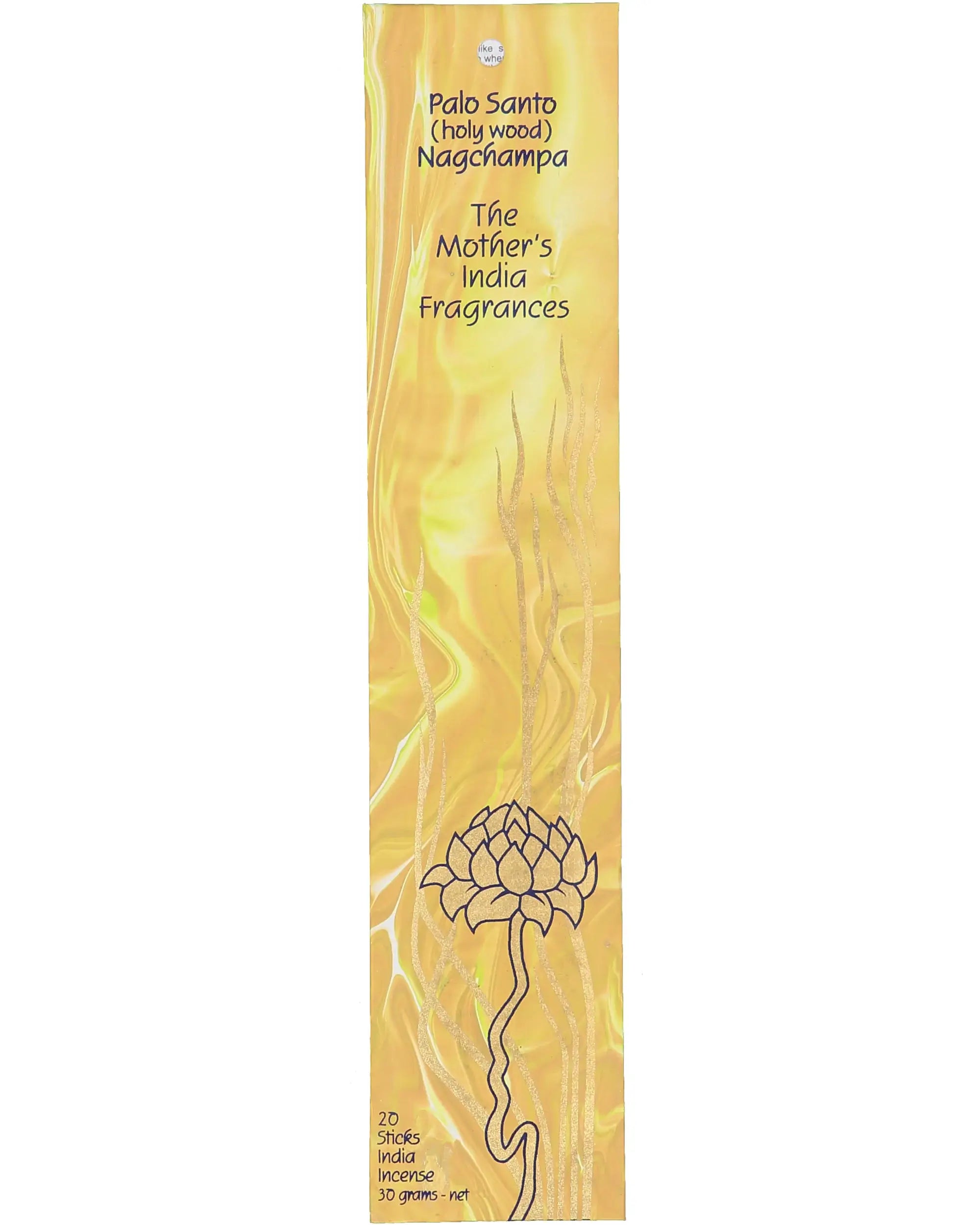 Palo Santo (Holy Wood) Nagchampa Real Incense by The Mother's India Fragrances Tantrika Australia