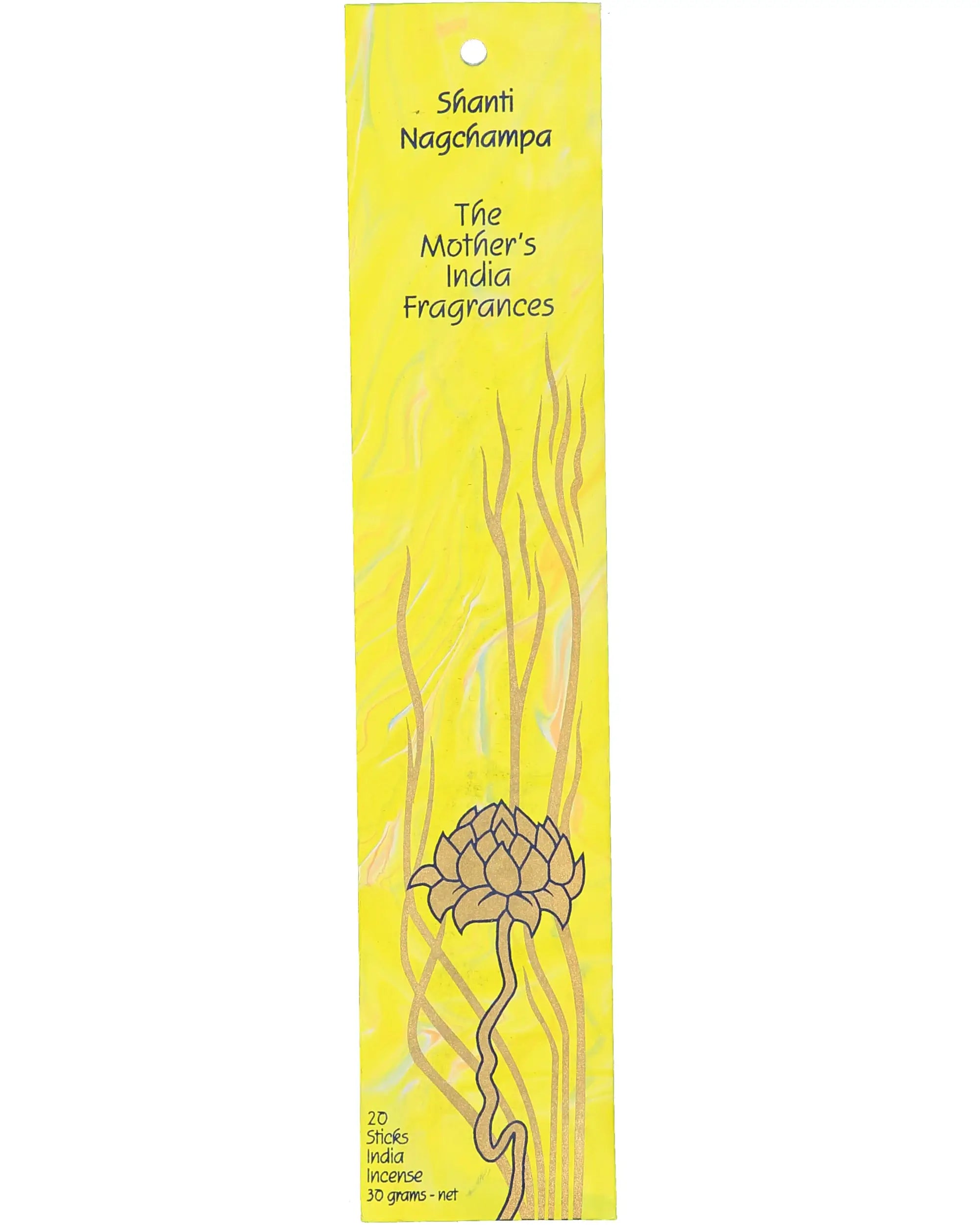 Shanti Nagchampa Real Incense by The Mother's India Fragrances Tantrika Australia
