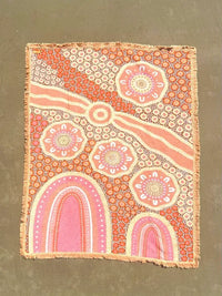 Our Journey Home Indiginous Art Throw Rug Recycled Cotton Tantrika Australia Sustainable Fashion