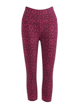 Pink patterned leggings on a white background