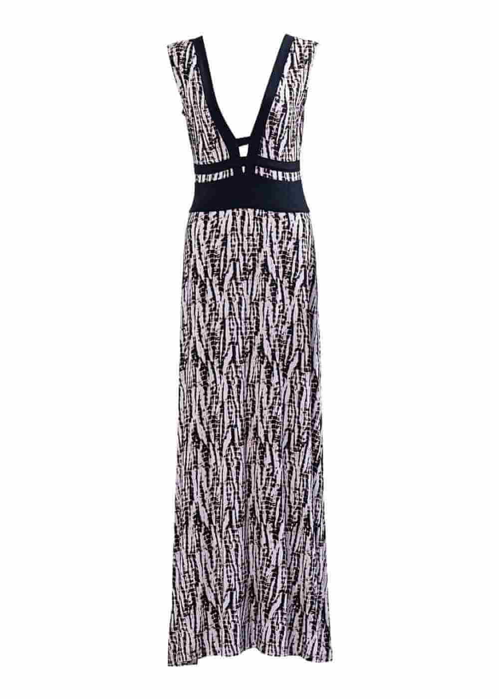 ladies hemp dress with shibori print