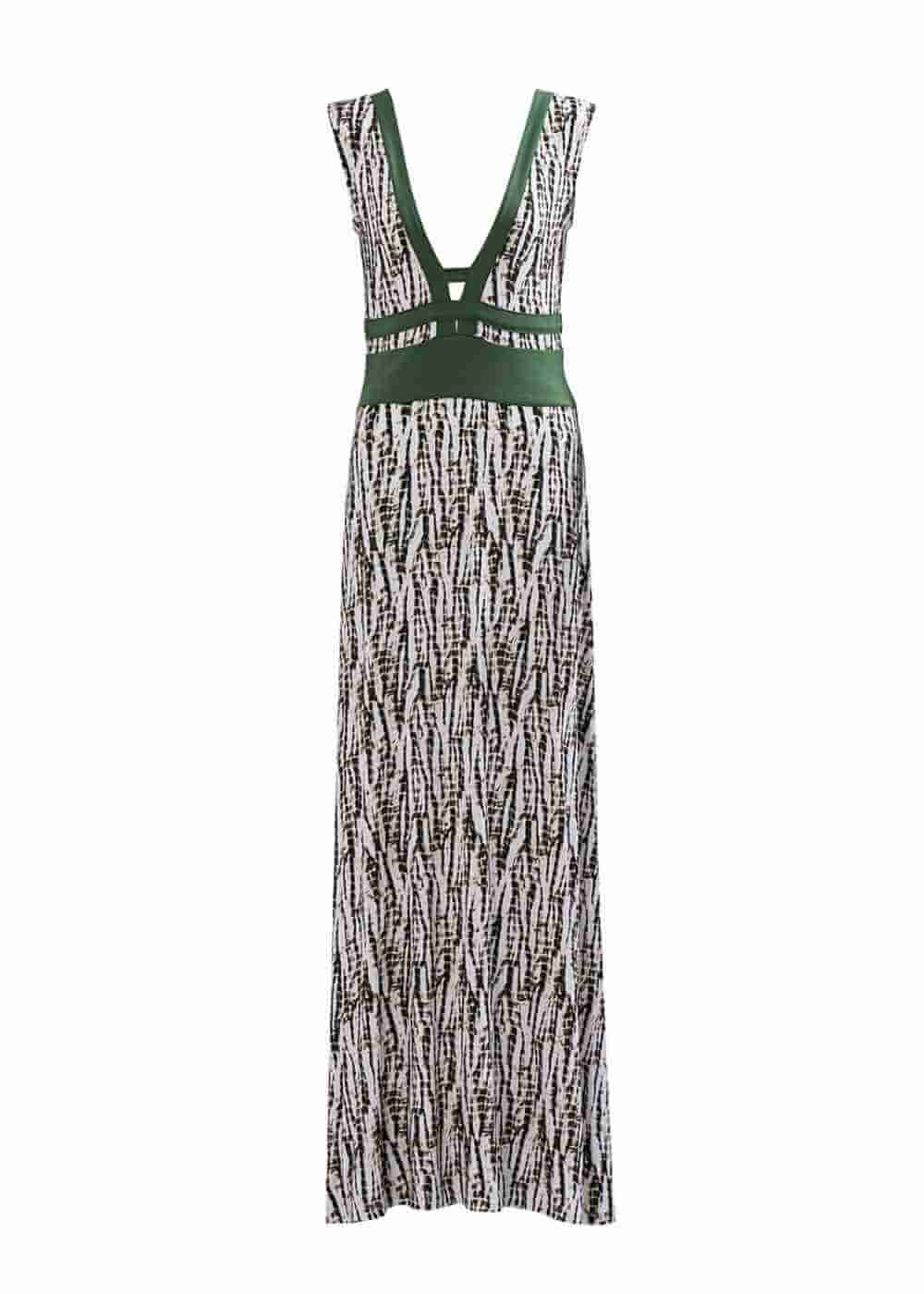 ladies hemp dress with shibori print