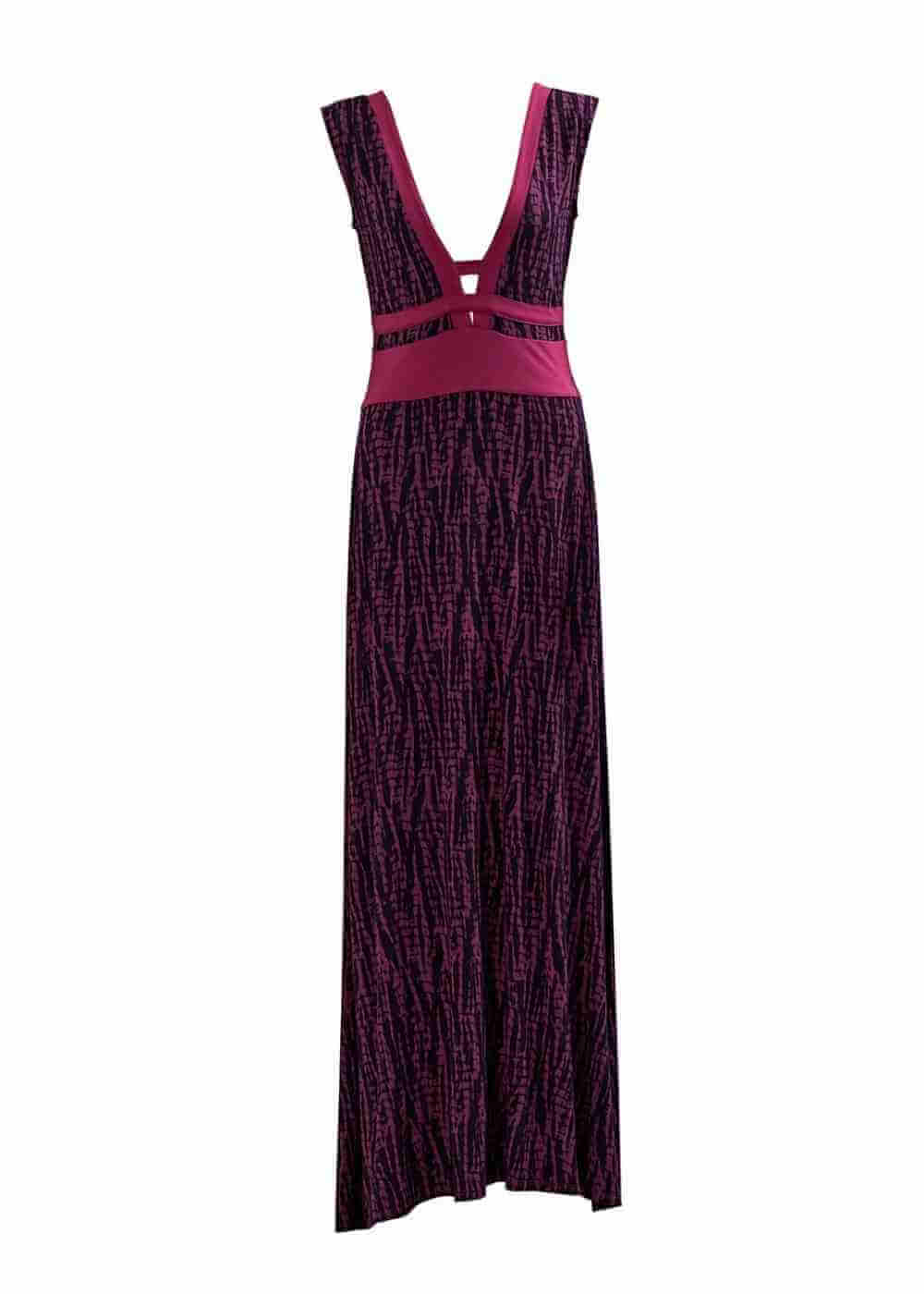 ladies hemp dress with shibori print