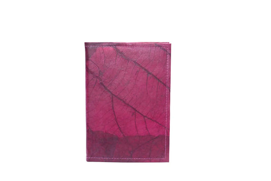 vegan leaf leather journal