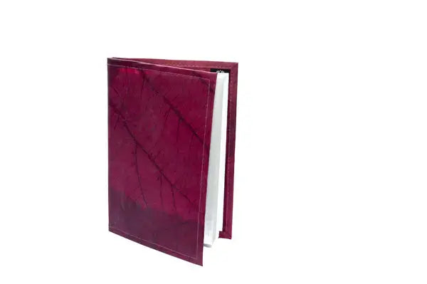 vegan leaf leather journal