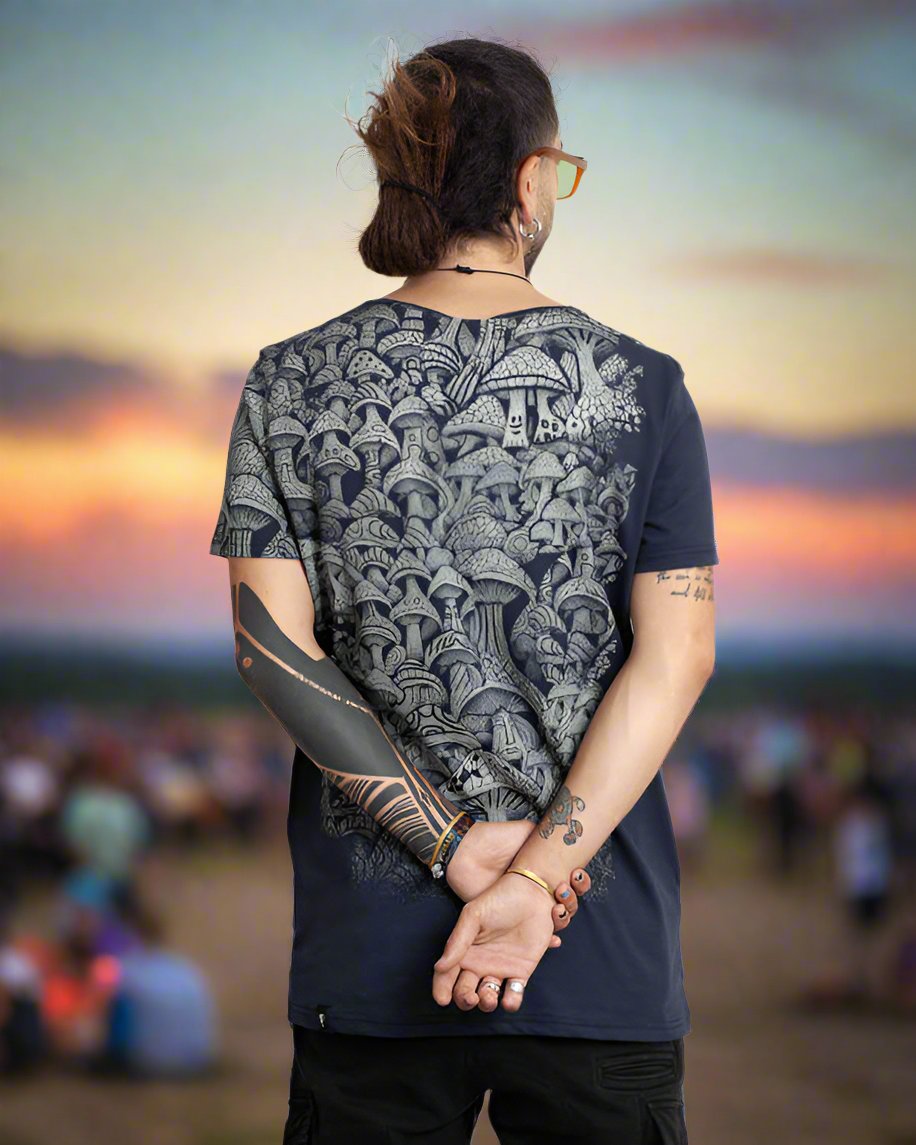Plazmalab Deep Forest Mushroom Blue Shirt Tantrika Australia
