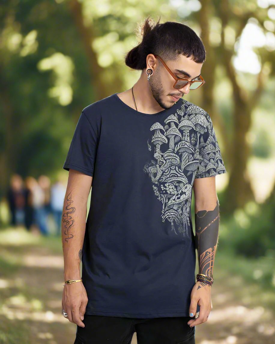 Plazmalab Deep Forest Mushroom Blue Shirt Tantrika Australia