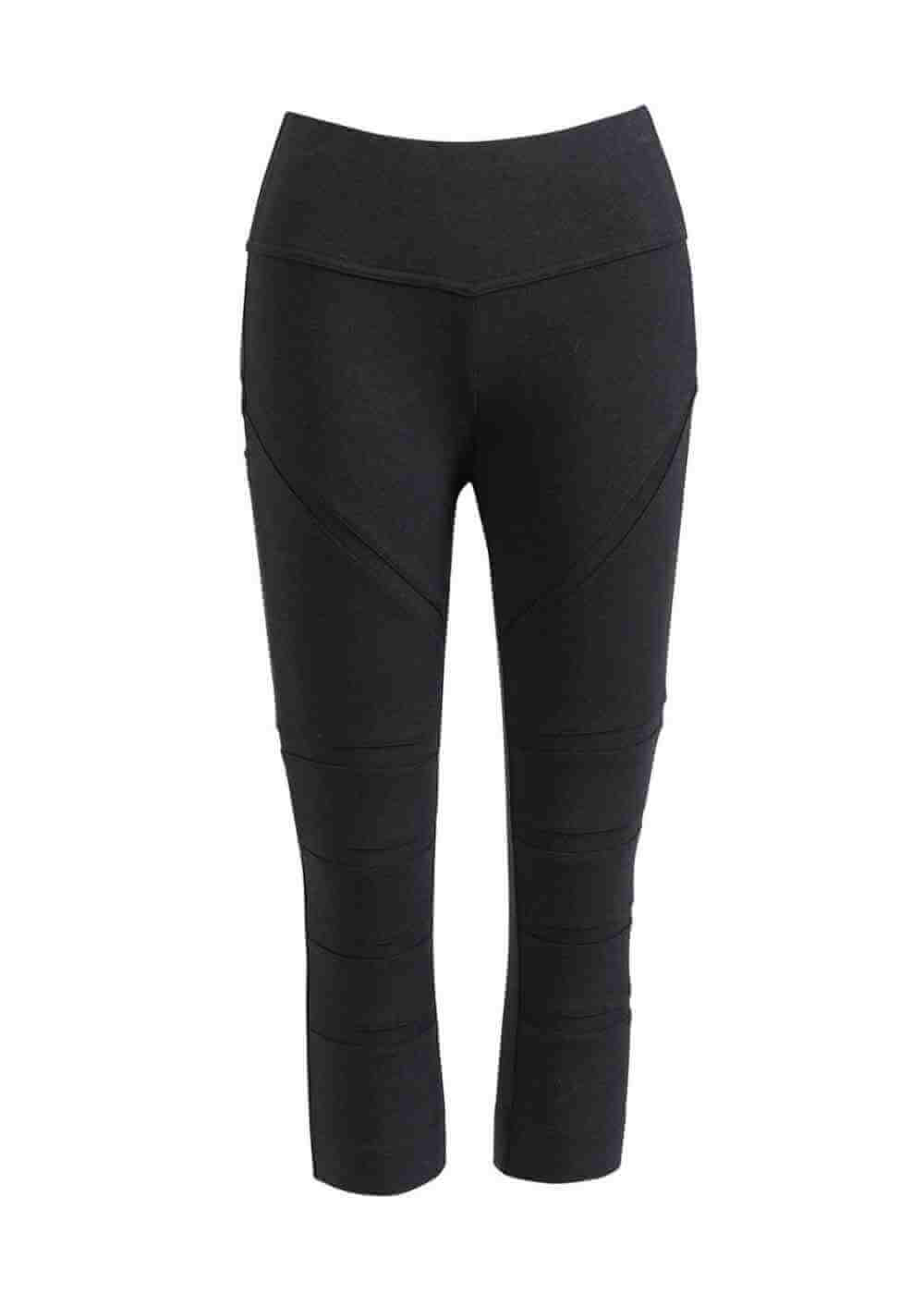 Black leggings on a white background