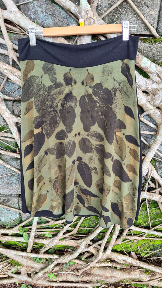 shan-dia eco-dyed skirt 3/4 bamboo 