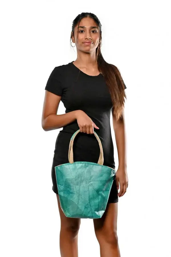 ladies leaf leather  tote bag