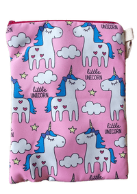kids bag with toy that holds in the front pouch