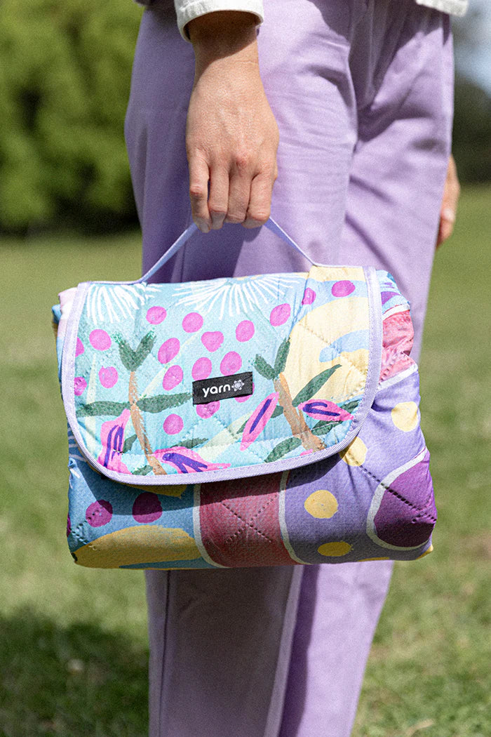 Indigenous Art Folding Picnic Rug - A Chapter Closing