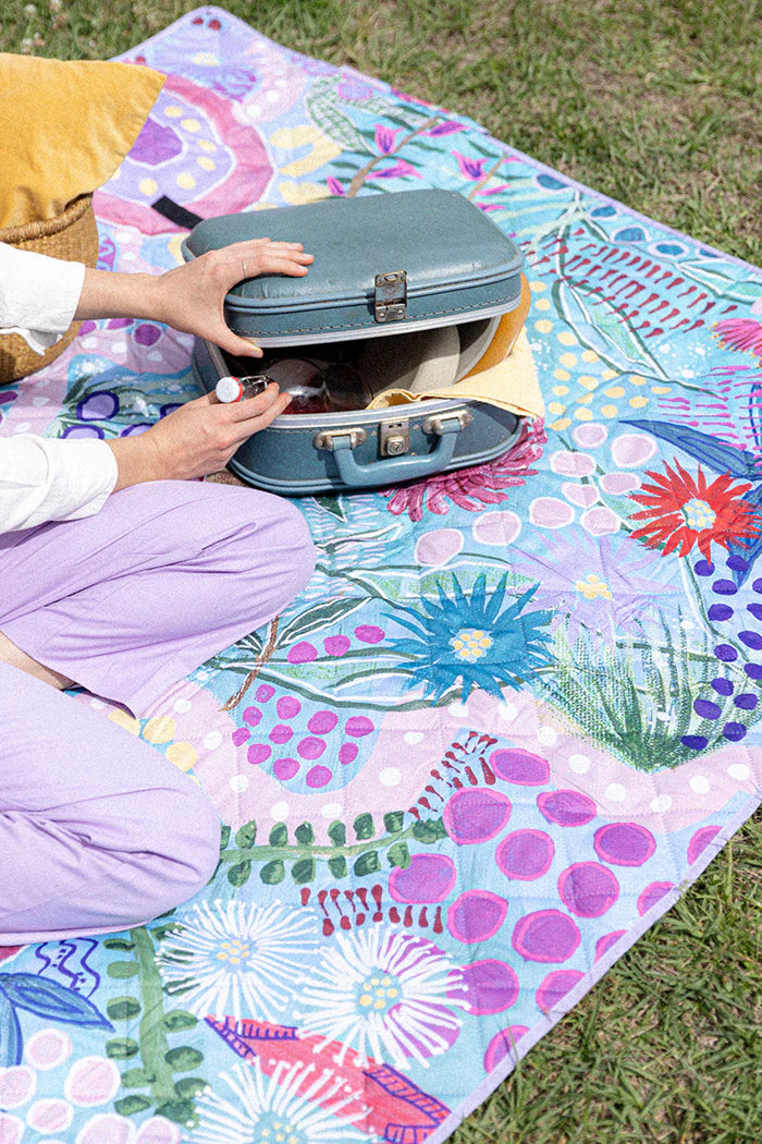 Indigenous Art Folding Picnic Rug - A Chapter Closing