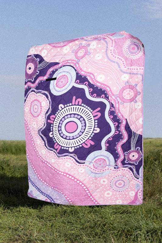 Indigenous Art Folding Picnic Rug - A Womans Connection