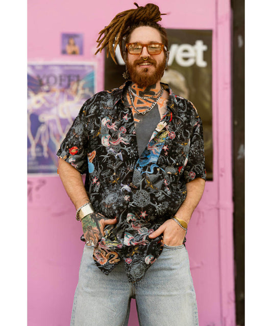 Acid Renessans Mens Button-up Shirt