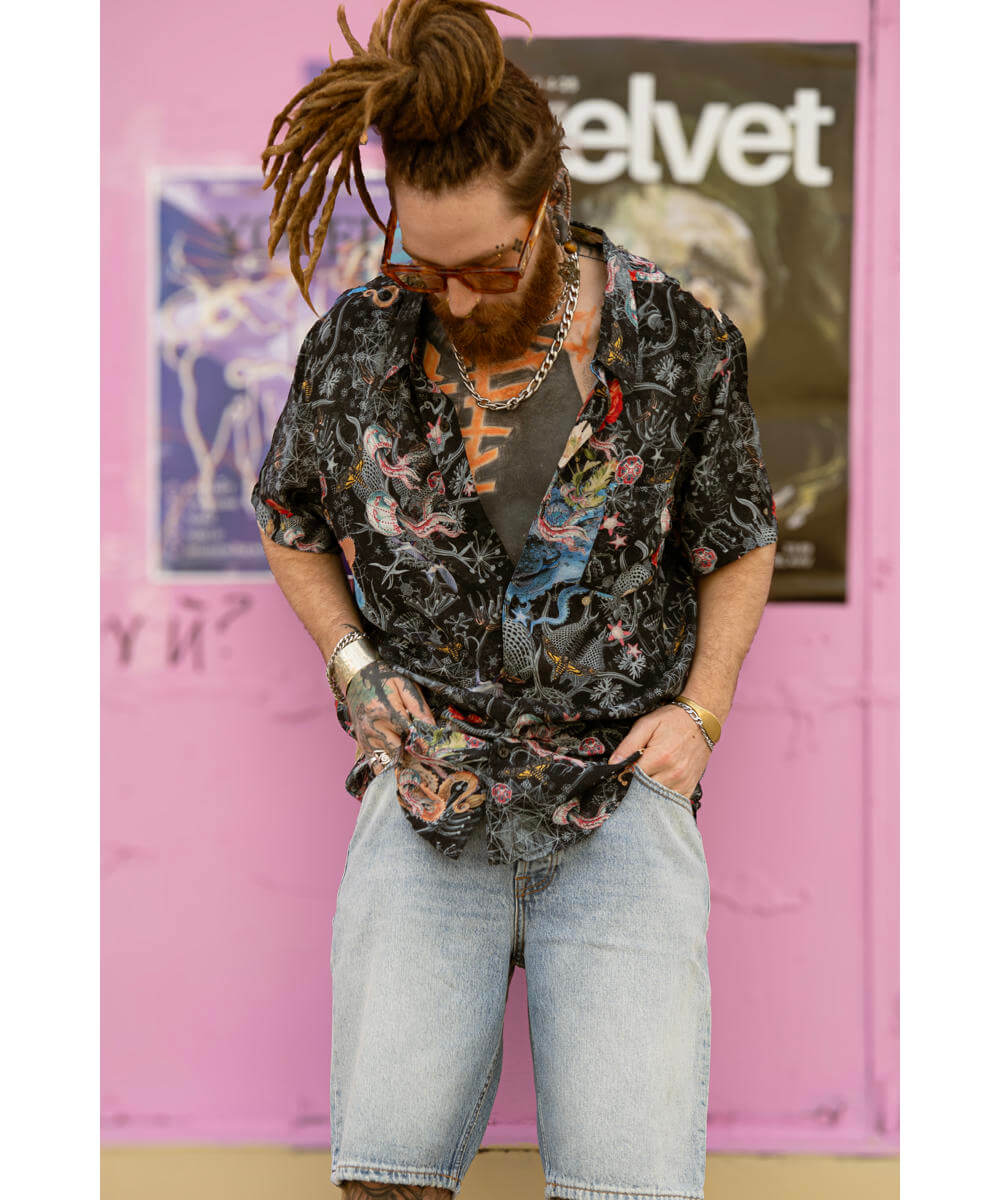 Acid Renessans Mens Button-up Shirt
