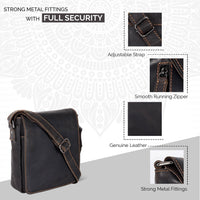 Luna Leather Shoulder Bag - Dk Brown