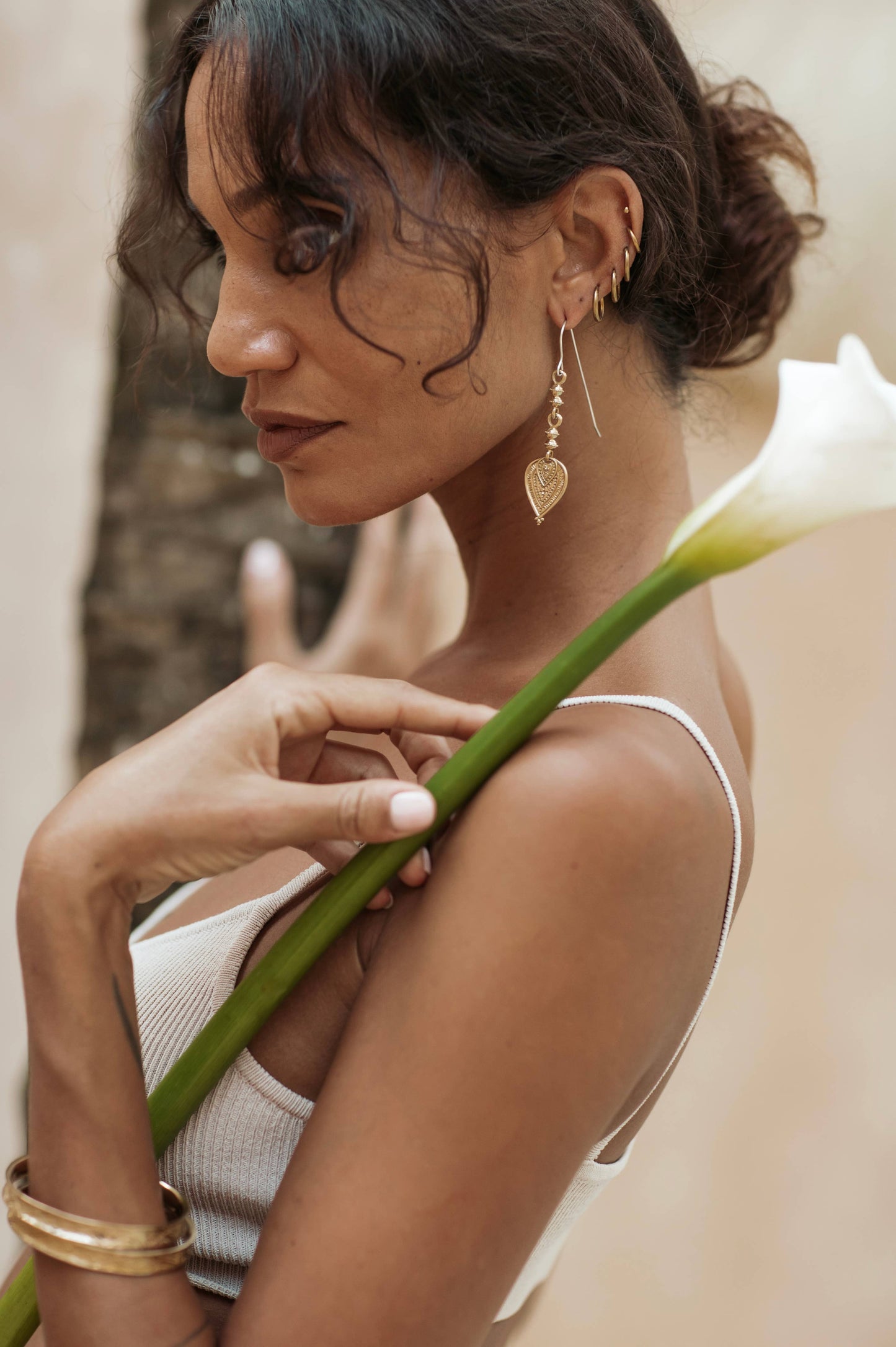 Aharya Earrings - Brass 