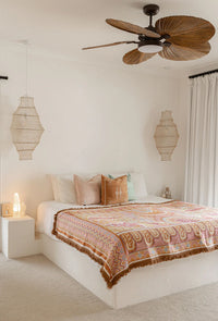 Alkira Pink Indigenous Art Throw Rug