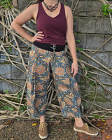 Batik Flowers Cotton Yoga Pants Tantrika Australia