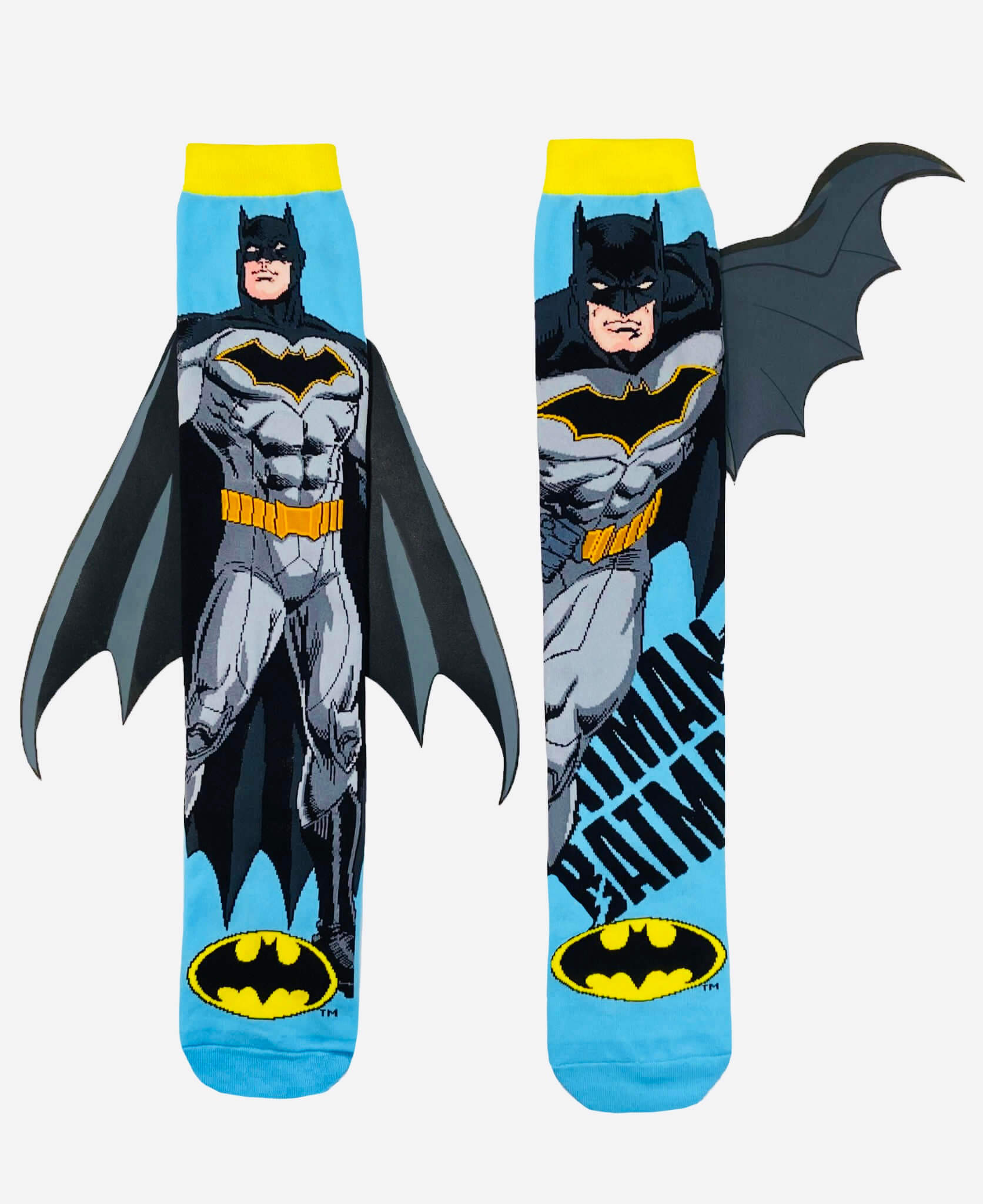 batman kids socks with cape and wing