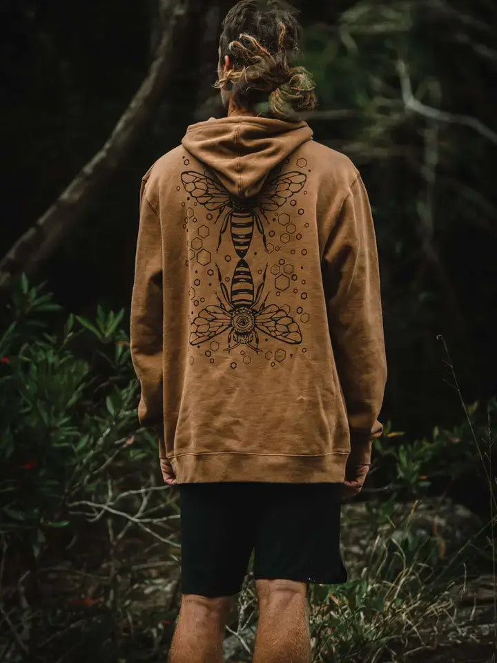 BEE HEXAGON MUSTARD HOODIE