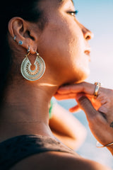 brass mandala earrings