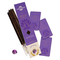 Amethyst- Affirmation of Peace Crystal Smudge Incense Kit