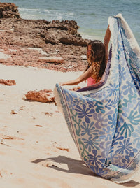 coral breeze design 100% cotton throw rug