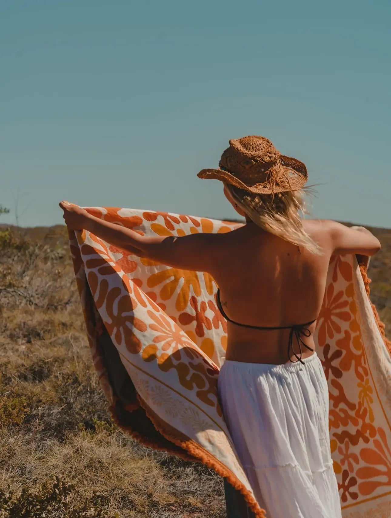 Coral Drift - Cotton Throw
