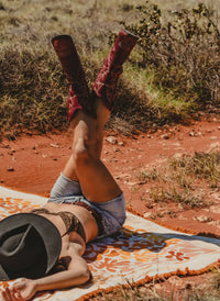 Coral Drift - Cotton Throw
