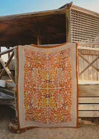 Coral Drift - Cotton Throw