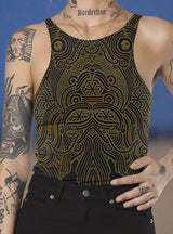 Plazmalab Diss Crop Tank Black Tantrika Australia