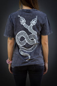 art of zig double headed serpent shipibo art shirt tantrika australia